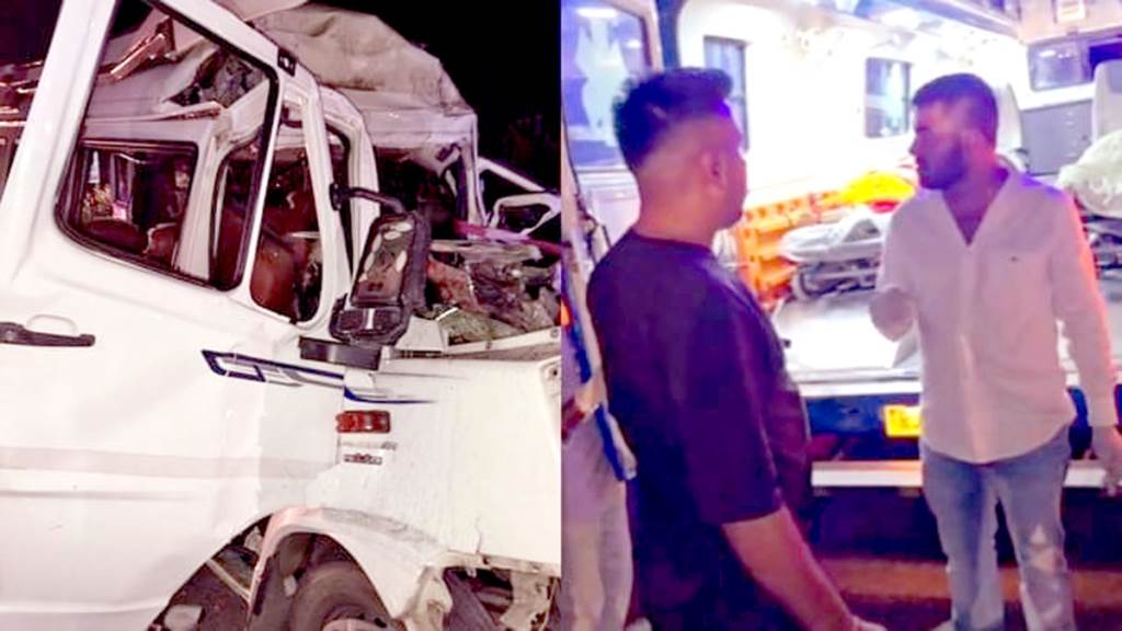 Jodhpur A terrible road accident occurred after a tempo traveler collided with a truck 18 pilgrims died